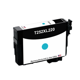 Remanufactured Epson 252XL cyan ink cartridge T252XL220 for the WorkForce WF-3640