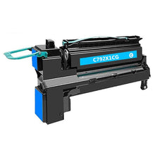 Load image into Gallery viewer, Compatible Lexmark C792X1CG Cyan Toner Cartridge - alternate view