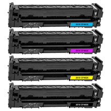 Load image into Gallery viewer, Compatible HP 201X toner cartridge – 4-pack: black, cyan, magenta, yellow