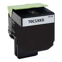 Load image into Gallery viewer, Compatible Lexmark 701XK (70C1XK0) Black Toner Cartridge - alternate view