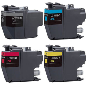 Brother LC3019  (Black, Cyan, Magenta, Yellow) Super High Yield Color Ink, 4 Pack