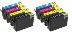 Epson T702XL High Yield Black/Cyan/Magenta/Yellow Ink Cartridge 8/Pack (T702XL-BCS)