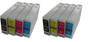 Epson T786XL High Yield Black/Cyan/Magenta/Yellow Ink Cartridge 8/Pack (T786XL-BCSE)