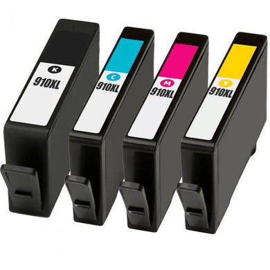 HP 910XL High Yield Black/Cyan/Magenta/Yellow Ink Cartridge 4/Pack (3JB41AN#140)