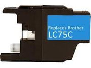 Remanufactured for Brother LC75C Cyan Ink Cartridge – High-Yield