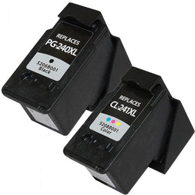 Remanufactured Canon PG-240XL black and CL-241XL color ink cartridge 2-pack for the PIXMA MG3620