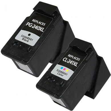Canon PG-240XL (5206B001) / Canon CL-241XL (5208B001) High Yield Black & Color Ink Cartridges (2-Pack)