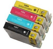 Remanufactured for Epson 125 Ink Cartridges – Black + Color 4-Pack (T125120 / T125220 / T125320 / T125420)