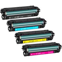 Compatible HP 508X high-yield toner cartridge 4-pack for the Color LaserJet Enterprise M553