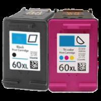 Remanufactured HP 60XL black and tri-color ink cartridge 2-pack for the HP Photosmart D110